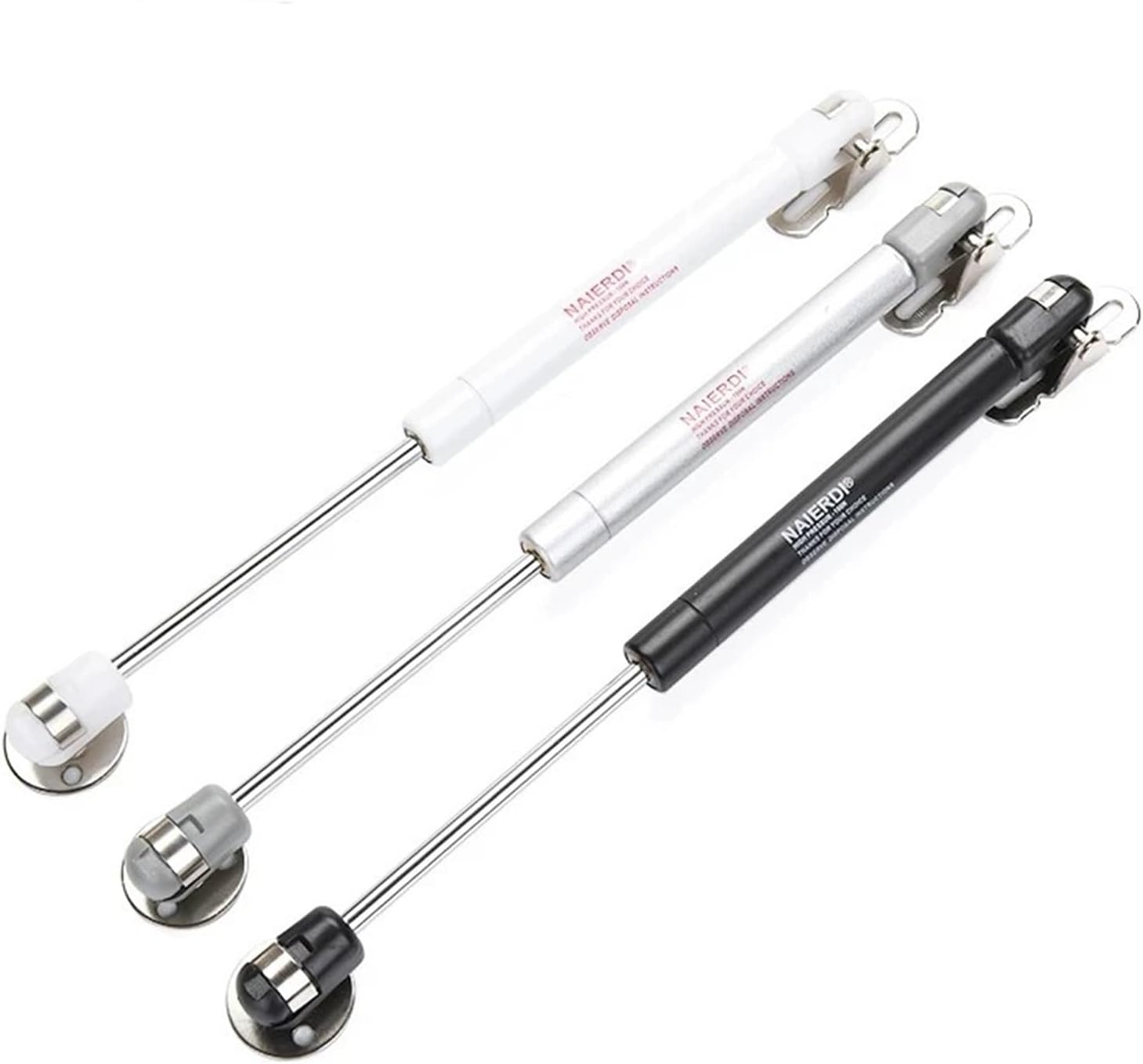 4PCS Cabinet Door Gas Spring Hinges 6-15KG Kitchen Cupboard Hydraulic Hinge Strut Lid Support Box Furniture Hardware (Color : Silver, Size : 6KG (60N) (13LB))