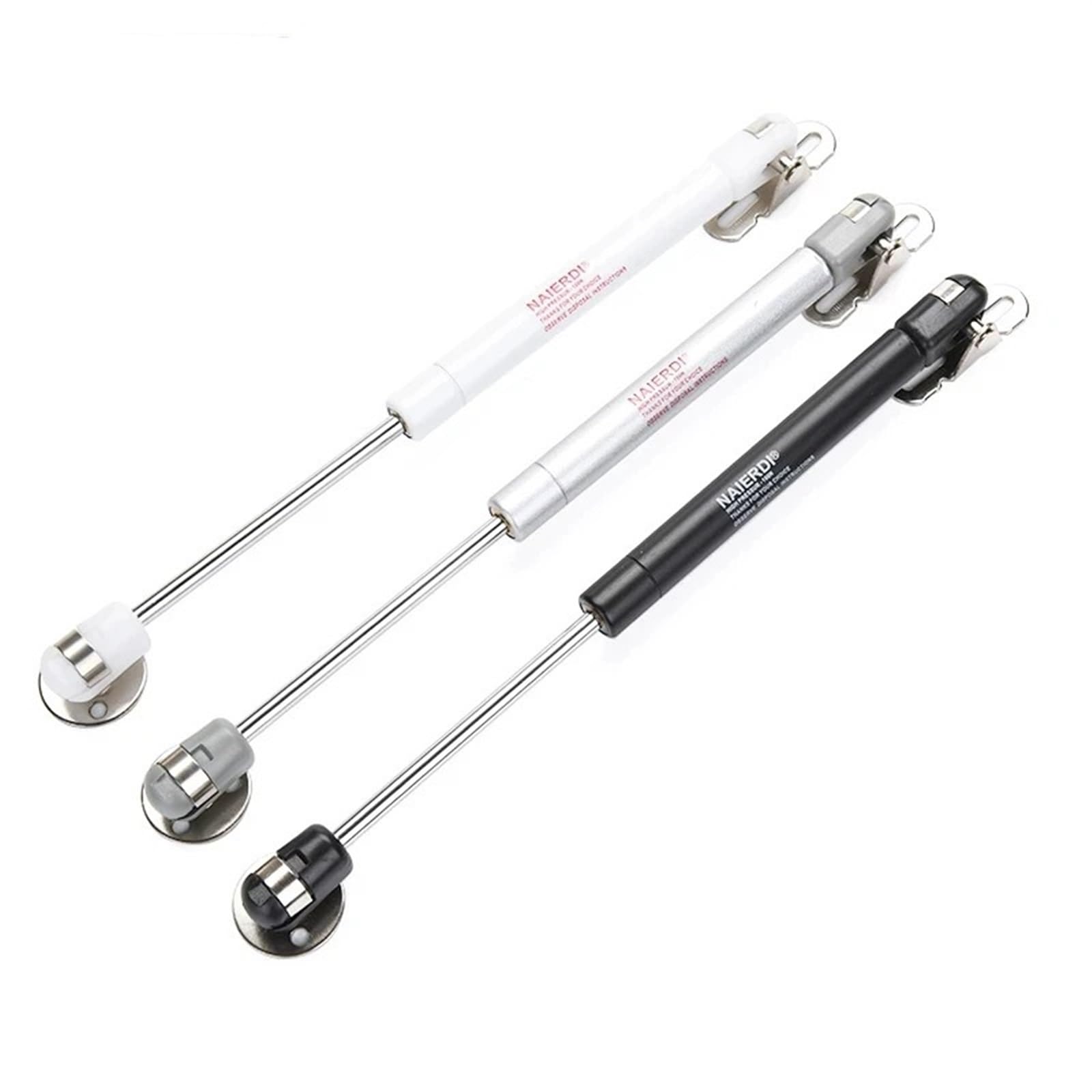 Ymuguegh Silver 4Pcs Cabinet Door Gas Spring Hinges 6-15Kg Kitchen Cupboard Hydraulic Hinge Strut Lid Support Box Furniture Hardware(,10Kg (100N) (22Lb))