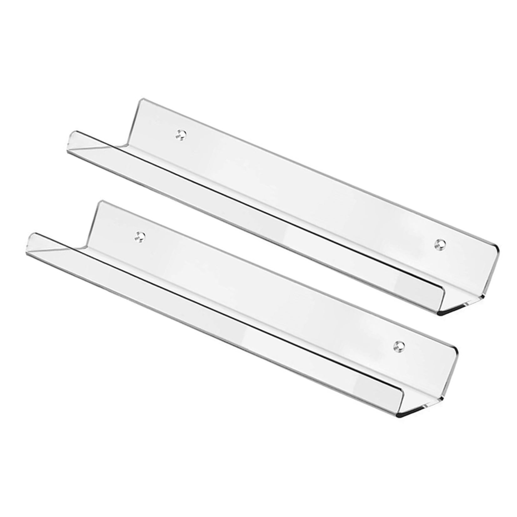 Étagère de douche transparente en lot de 2 pour rangement mural de salle de bain