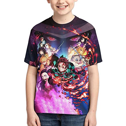 Boys And Girls Shirts Short Sleeve Cosplay Youth Anime T-Shirts Gm-2 X-Large #TOP1