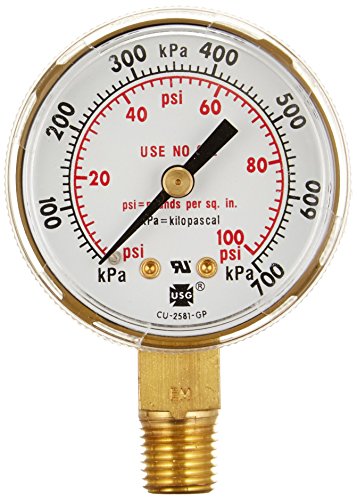Victor 1424=0015 Replacement 250 Series Pressure Gauge for All Gases with 100 Max PSI