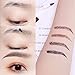 Microblading Eyebrow Pen - 4 Point Eyebrow Pencil for Women, Create Natural Hair-Like, Last All-Day Makeup Kits with 3 Eyebrow Stencils,1 Brow Razor(1# Dark Brown/Chestnut)