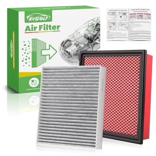 RVgolf Engine+Cabin Air Filters Fit for Ford Expedition 2018-2025 2026 F-150 2015-2025 2026 Lincoln Navigator 2018-2026 Engine Air Filter Replacement Cabin Air Filter Accessories# CF12150 CA10262