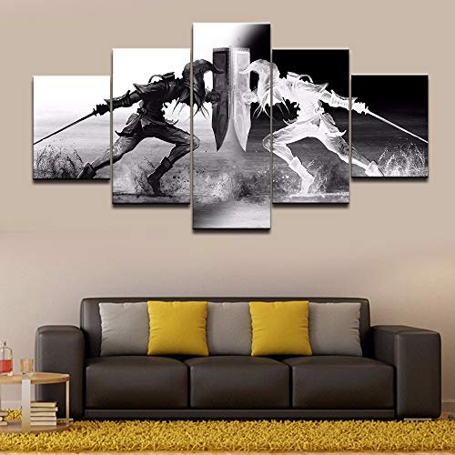 Cuadros de esgrima en blanco y negro para decorar salones modernos con un toque elegante 4