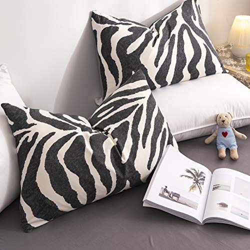 Layenjoy Zebra Duvet Cover Set Twin 100% Cotton Bedding Black And White Animal Print 1 Leopard Comforter Cover With Zipper Ties 2 Pillowcases For Kids Teens Boys Girls #TOP5