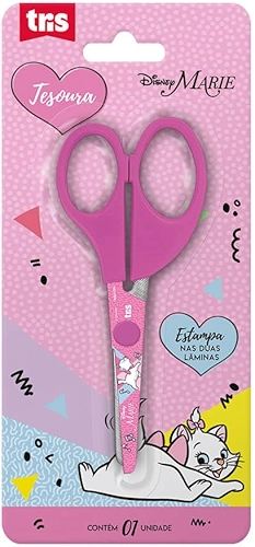 Tris, Tesoura Escolar Marie, 623641, Rosa