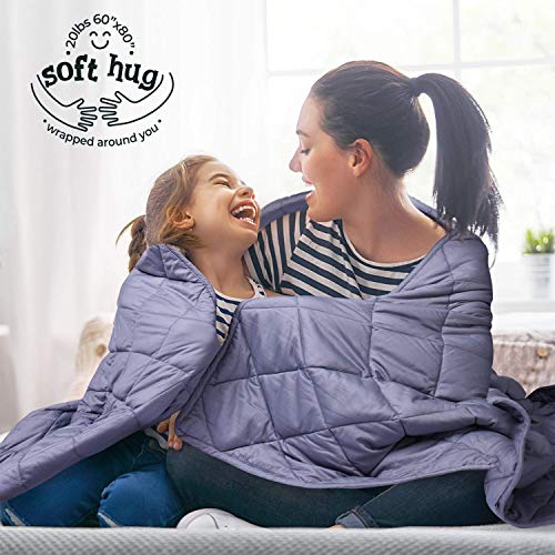 Mooka Weighted Blanket 20lbs for Adults 160-280lbs Individuals, 100% Cotton Material with Premium
