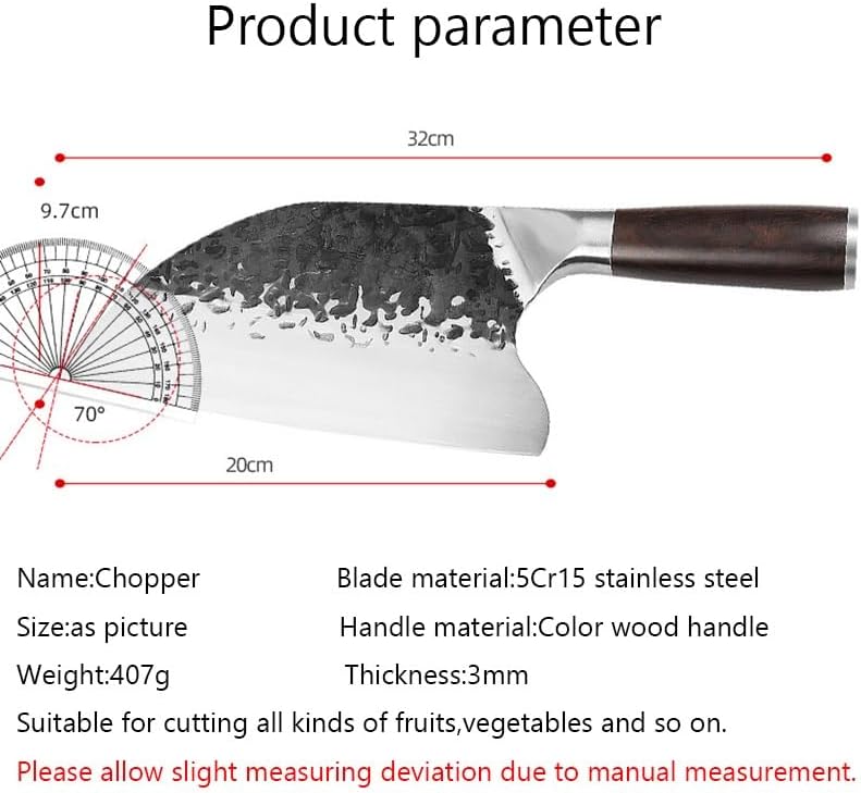 Meat Cleaver,Cleaver Knife Handmade 5CR15MOV Steel Stainless Kitchen Butcher Knife Chop Chinese Cleaver Kitchen Knife Chef Knife Cooking Tools