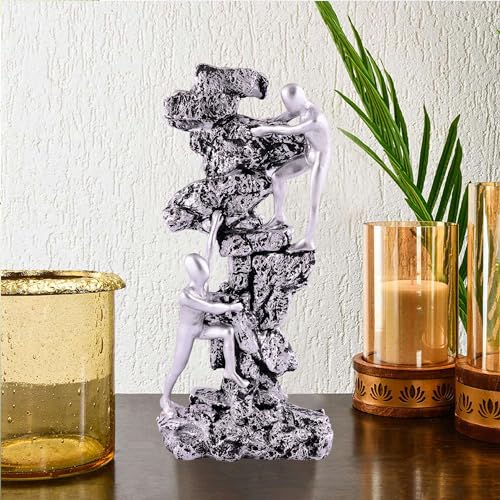 Image of AshLova Men Climb on wall Showpiece for Home Decor Showpiece, Atlas Sculpture for Office Table Decor Multicolour - 10