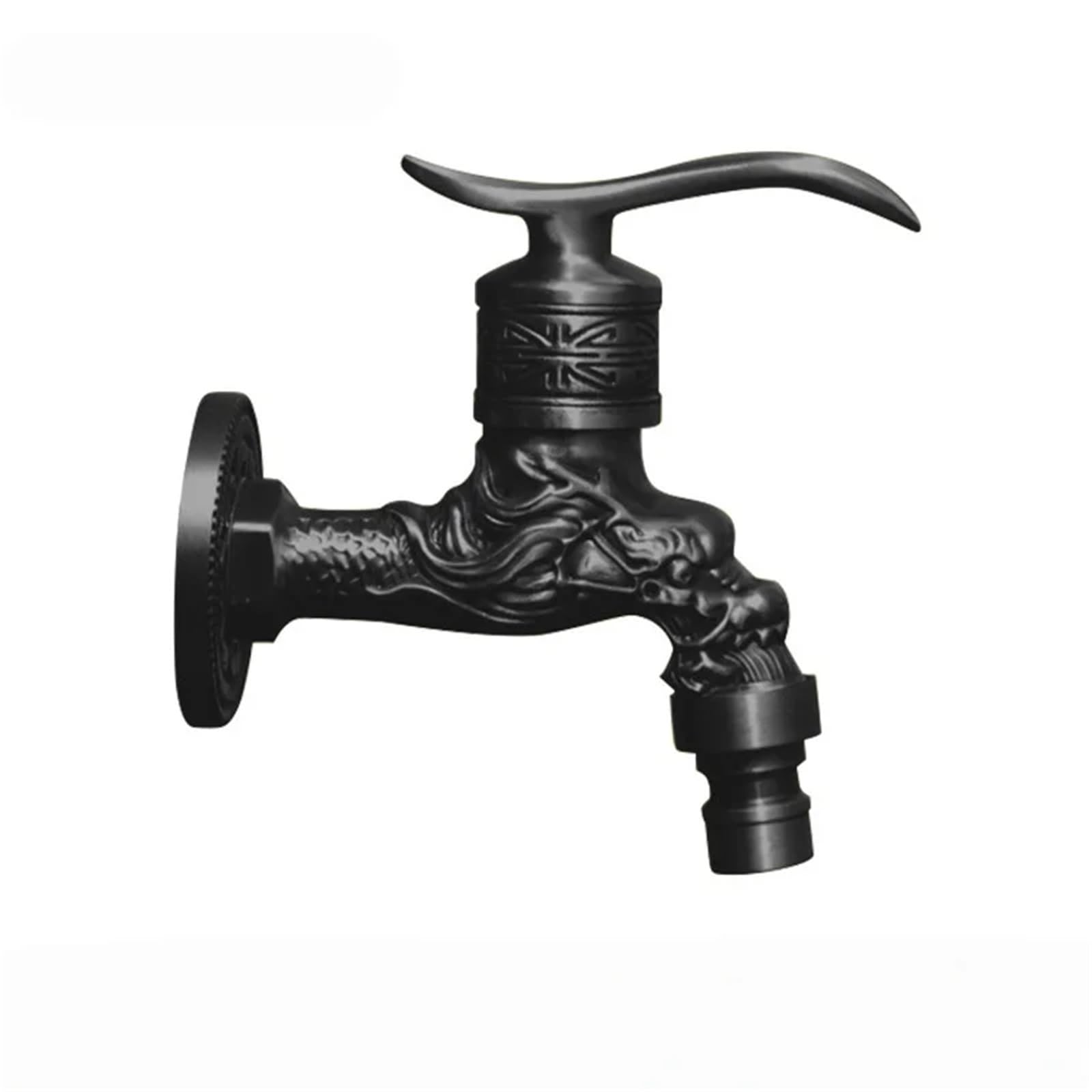 Outside Tap Bibcocks Faucet Washing Machince Garden Tap Brass Dragon Mop Outdoor Cold(Short D)