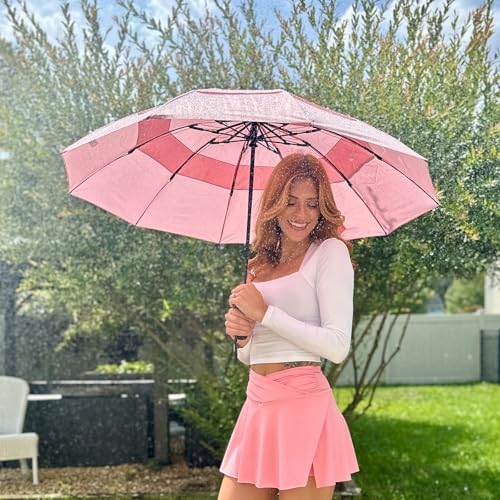 Image of G4Free 62 Inch Large Golf Umbrella Compact Reverse Travel Umbrella 10 Ribs Windproof for Rain Double Canopy Automatic Open Close