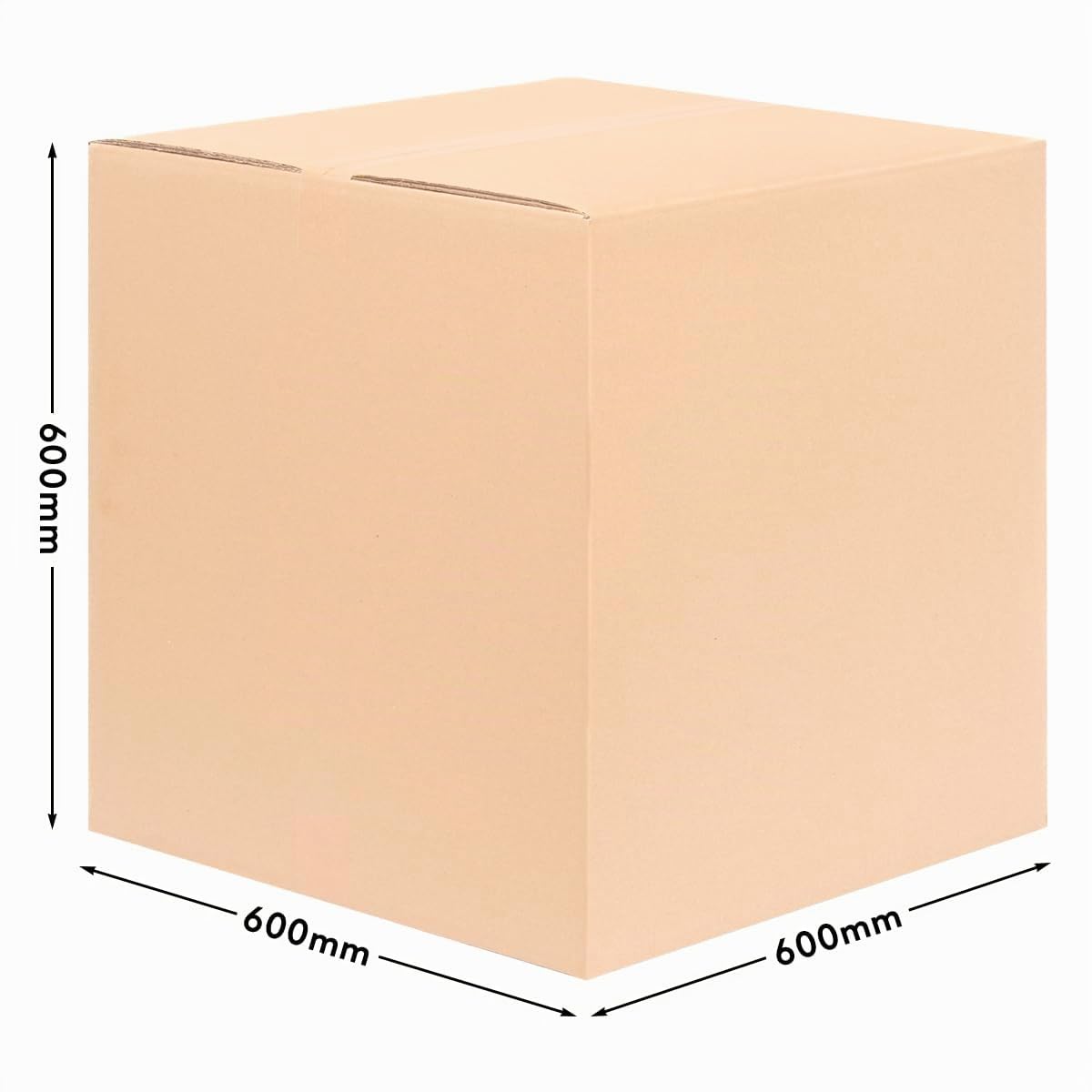 verpacking Faltkartons 600 x 600 x 600 mm Braun (Innenmaß 588 x 586 x 579 mm) KK 122 2-wellig Großer Versandkarton DHL Paket DPD GLS Hermes Paket stabile Kartons (30 Stück)