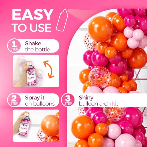 Image of Bezente Balloon Shine Spray - 4oz First-time User Friendly Long Lasting Antioxidant High Shine Balloon Spray, Waterproof, Fragrance-free for Small Party Decorations
