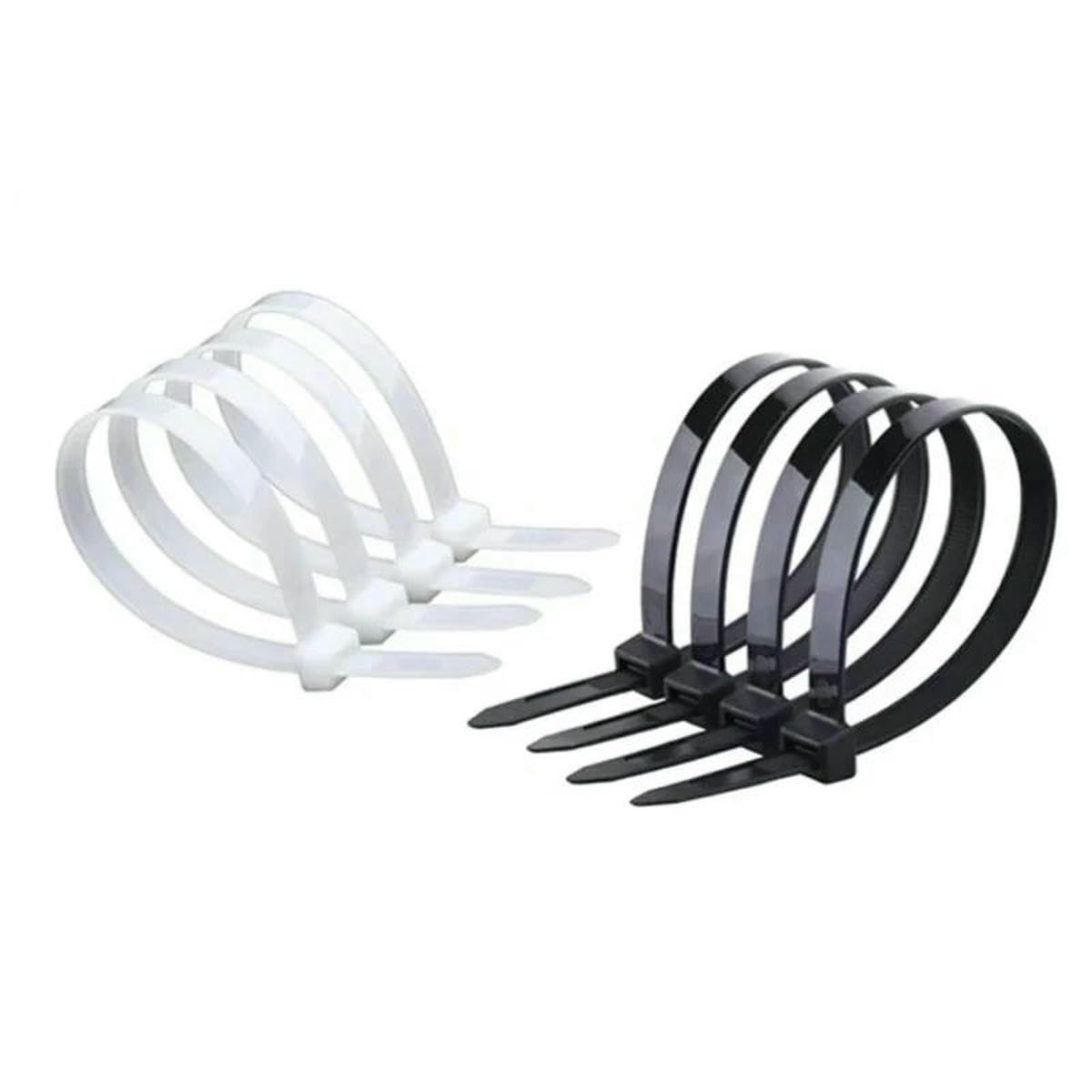 100 Nylon Cable Ties Self-Locking Cord Ties Straps Adjustable Cables Fastening Loop Home Office Wire Zip Ties-5x250mm 100pcs-Black