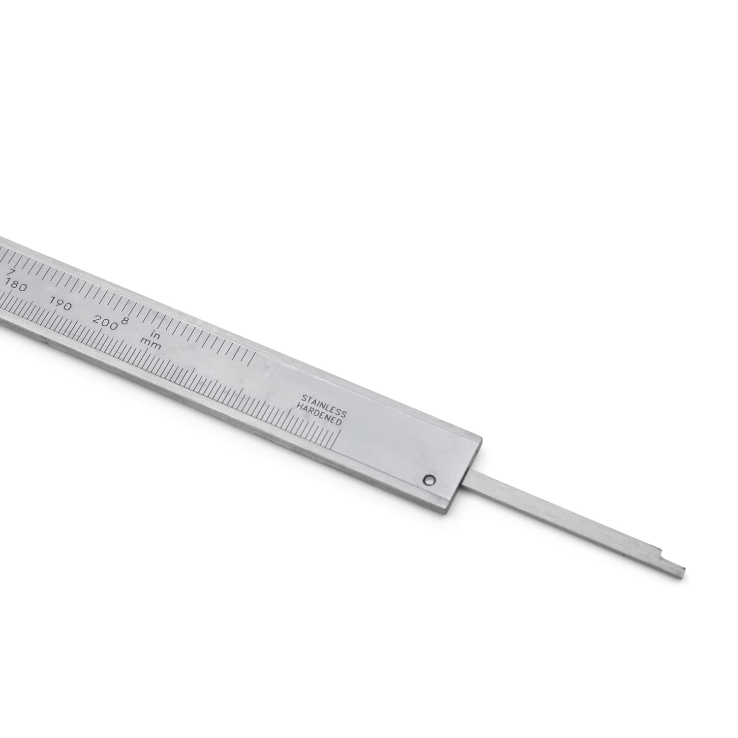 PROFESIONAL CALIBRE MONOBLOCK 200 mm, Calibre ventesimal de 20 cm con picos de 50 mm, Cierre de rosca del calibre de acero, Lectura 0,05 MM / 1/128", Herramienta de trabajo precisa