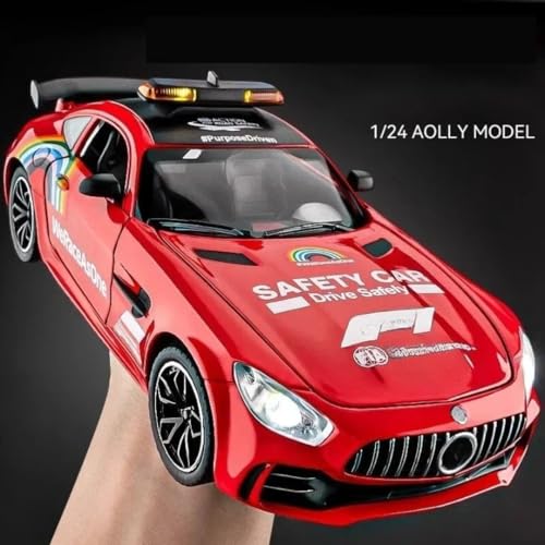 Image of PLUSPOINT Diecast Metal GT3 F1 Edition 1:24 Car Realistic Scale Model,Pull Back Diecast Classic Vehicles Alloy Simulation Supercar with Lights and Sound Collection and Gift for Aldult, Kids