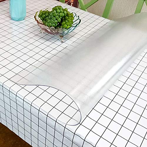 Protection de nappe transparente très résistante givrée