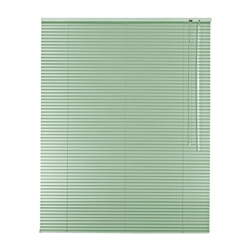 Hochwertige Klemmfix Aluminium Jalousie Rollo Alu Jalousette 85 x 120 cm / 85x120 cm in Farbe mint inkl. 2 Stück Klemmträger/Klemmhalter Träger - Bedienseite rechts // Fensterjalousie Klemmjalousie Easy&Fix montiert