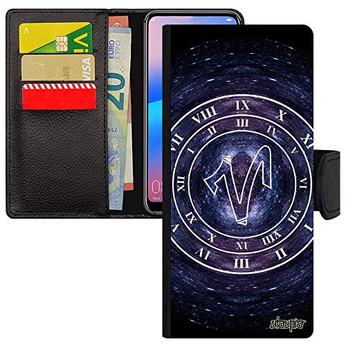 Coque Galaxy Note 20 portefeuille belier bleu ascendant chic noir