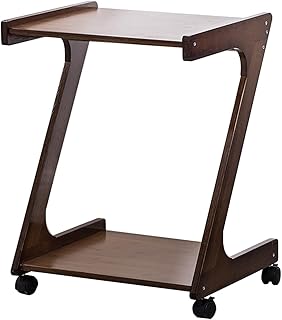 SISWIM Printer Stand Floor-Standing Printer Stand，Desktop Printer Stand with Wheels Host Stand Home Office Storage Shelf Document Organizer Table Printer Table ( Color : Bruin )
