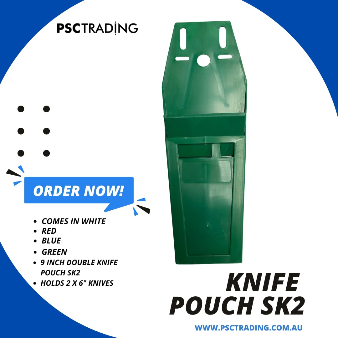 SK2 Heavy Duty Chef Knife Scabbard with 2 Slots - Professional Belt Pouch 9