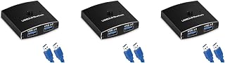 QUSALDSAL 3X USB 3.0 Switch Selector KVM Switch 5Gbps 2 in 1 Out USB Switch USB 3.0 Two-Way Sharer for Printer Keyboard Mouse