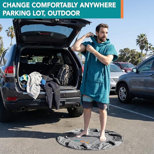 SUN CUBE Alfombra para cambiarse de traje de neopreno impermeable, bolsa seca para surf, 30", antipérdidas miniatura 3