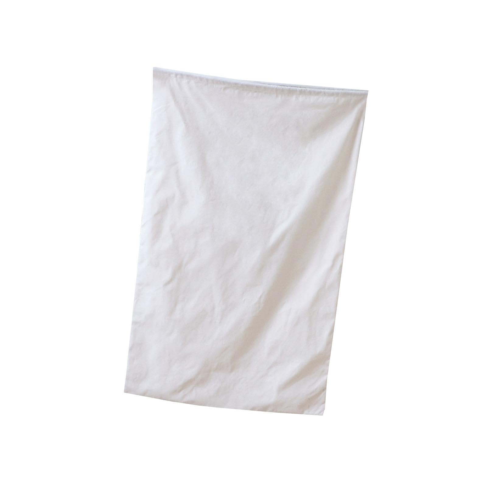 Übergroßer Wäschebeutel mit Kordelzug, Maschinenwaschbarer Canvas Aufbewahrungsbeutel, weiß 100cmx140cm