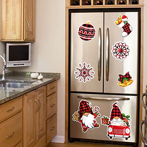 Large Christmas Garage Door Decorations Magnets - Merry Xmas Gnome Snowman Tree Snowflakes Holiday Refrigerator Fridge Kitchen Decor #TOP5