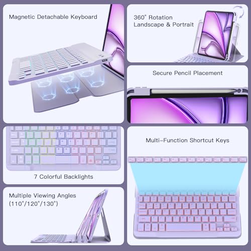 Image of RAYMCRAFT for iPad Air 11-inch Case with Keyboard M4 /M3 /M2 (2026 /2025 /2024)