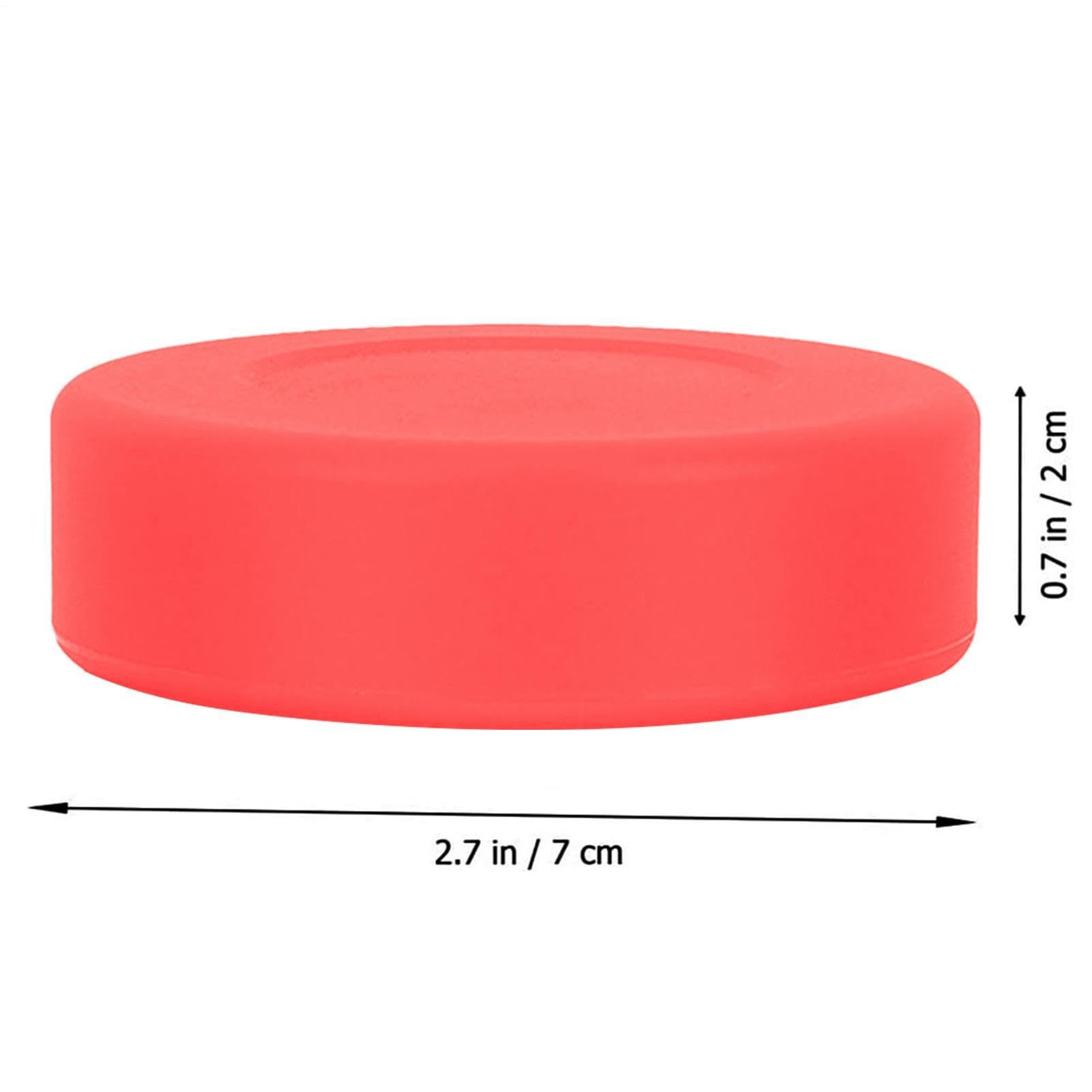 Lot de 4 palets de hockey sur glace - 6,9 x 1,8 cm - En PVC et caoutchouc - Pour entraînement professionnel pour enfants et adultes - Équipement d'entraînement durable sur la rue et sur glace pour le