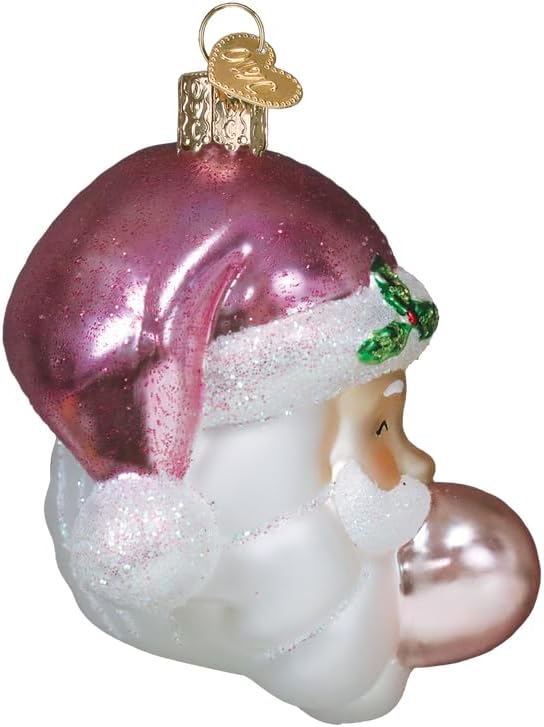Old World Christmas Bubblegum Papa Noel Glass Blown Ornament for Christmas Tree, Handcrafted Holiday Decoration, Santa Collection - Image 4