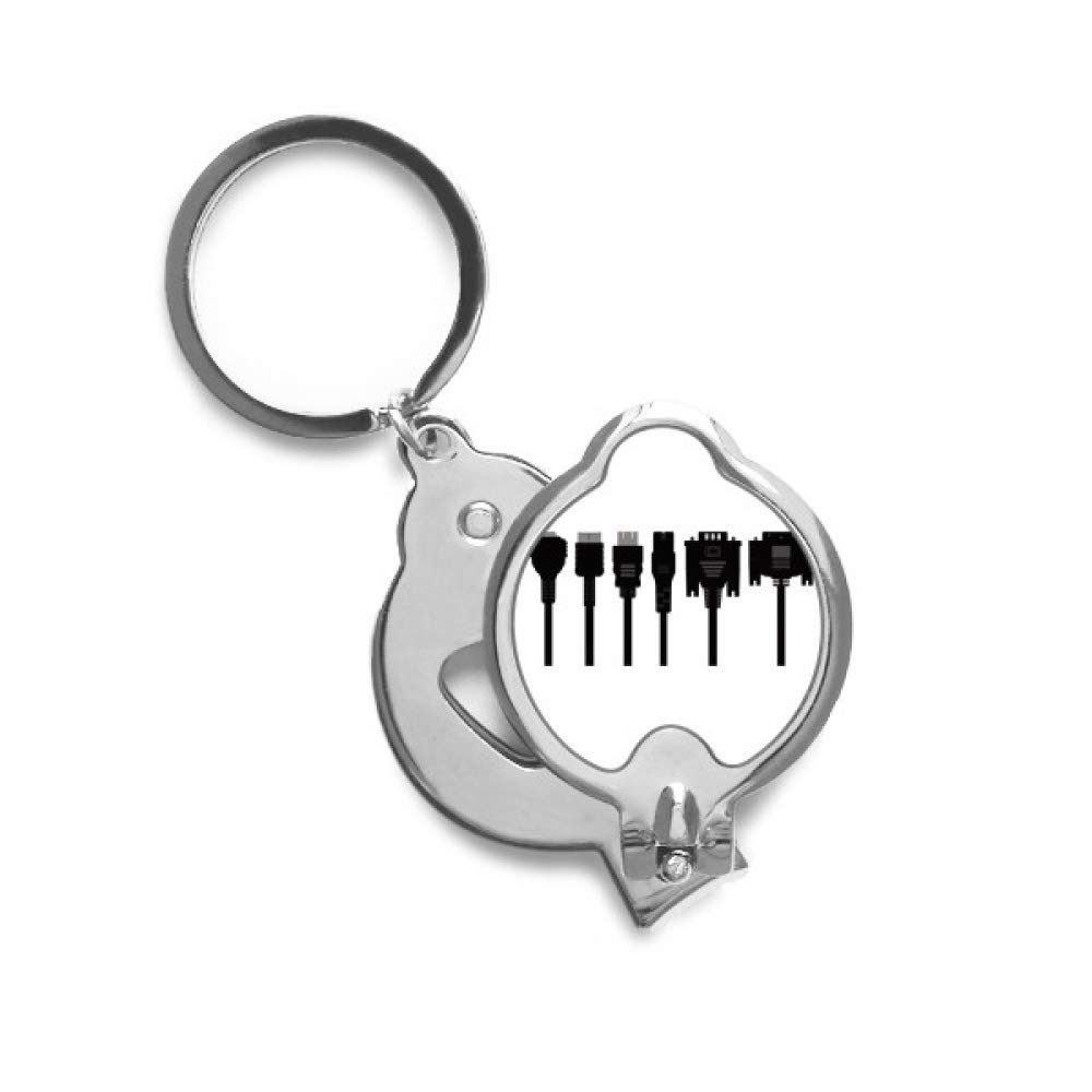 Coupe-ongles trimmer avec câble motif noir multifonction - 4