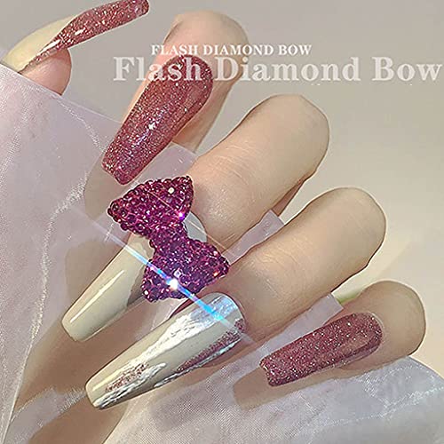 Nagel-Edelsteine für Nagelkunst, Nagel-Edelsteine, 3D-Schleife, Nagelschmuck, Schleifen-Design, Strass, Legierung… – Bild 5