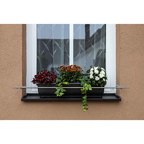 Dastech Blumenkastenhalterung in die Leibung 12x1200mm, Rostfreier Stahl...