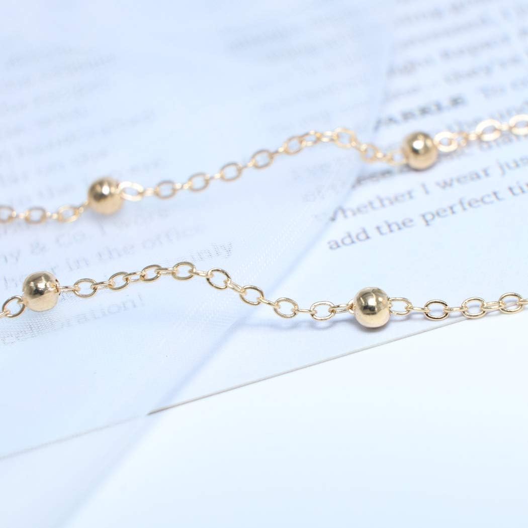 Boho Layered Necklace Choker Crescent Moon Pendant Necklace Bead Horn Clavicle Necklaces Chain Jewelry for Women and Girls - Image 4