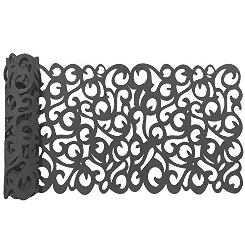 Phnam Rectangle Hollow Out Felt Table Runners 40X11 Inch Household Desk Mat For Home Kitchen Decoration Washable #TOP3