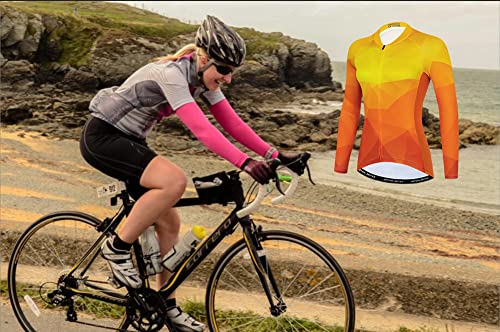 Youalso Bike Jersey Women Long Sleeve Cycling Shirt With Pockets Colorful M #TOP4