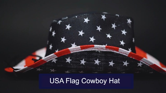 Amazon.com: LEMONSODAAmerican Flag Cowboy Hat Patriotic USA  display picture 2