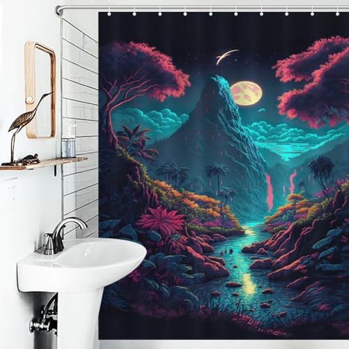Rideau de douche polyester lavable pour éviter l'eau au sol de la cabine de douche