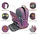 BILLITON MASHI Diaper Bag Backpack, Large Baby Nappy Bags with Portable Changing Pad for Boys and GirlsMultifunction Travel Baby Bag for Moms Dads, Shower Gifts Waterproof and Stylish，Purple