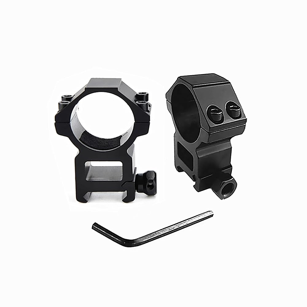 1" or 30mm Dovetail Scope Mount Rings High Low Profile for 11mm or 20mm Dovetail Picatinny 1 Pair (black-30mm-height Width)