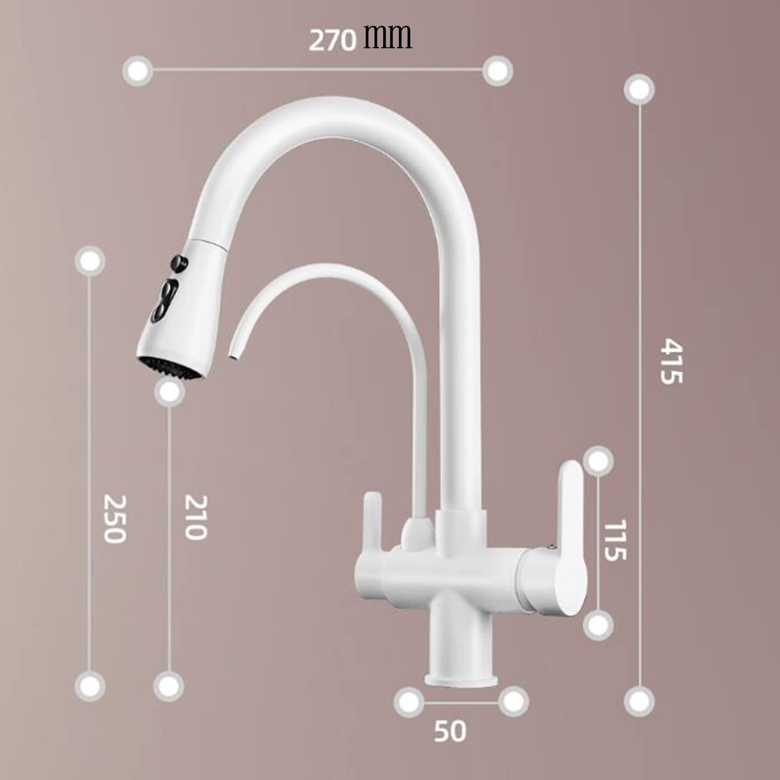 Osmosis Inversa Domestica Grifo Cocina Vias Osmosis Extraible