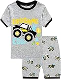 Toddler Boys Pajamas 2 Piece Summer Pjs for Boy Jammies Cotton Rabbit Sleepwear Easter Monster Truck