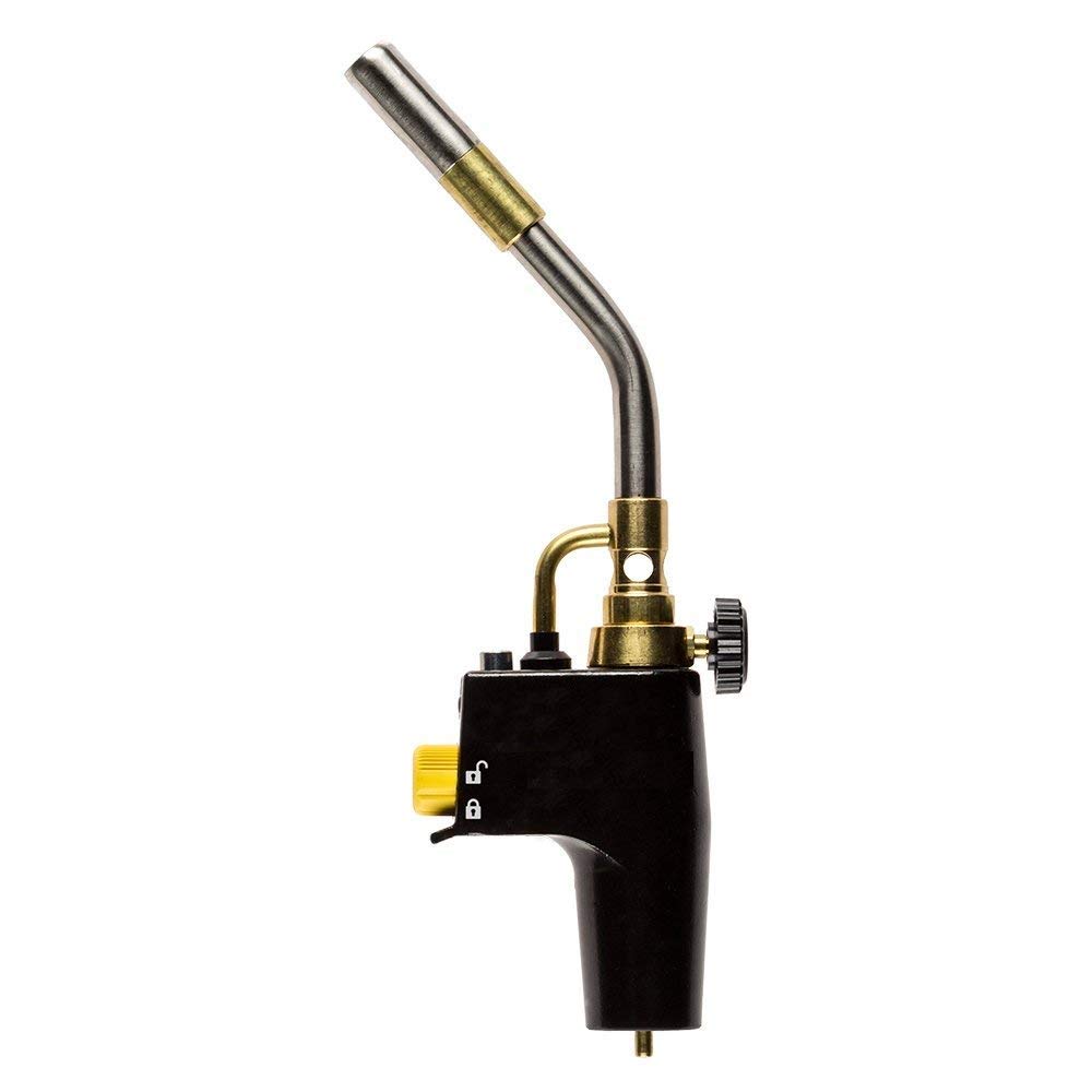 High Intensity Trigger Start Multi-Purpose Mapp & Propane Torch Built-In Ignition Flow Regulator & Flame Lock