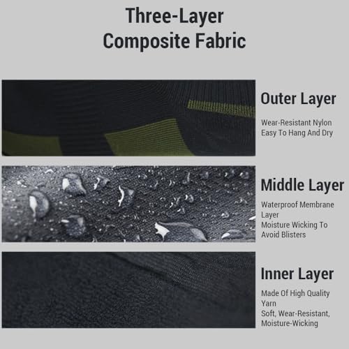 Waterproof Socks for Outdoor Activities - Long Tube Waterproof Socks for Hiking Cycle and Camping - Keep Feet Warm and Dry - Targeted for Adventurs4