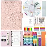 ✅[A6 Budget Planner]: Das Ringbuch a6 mit eine A6 Lederbinder, 8 Stück A6 Löcher Binder Taschen, 2 A6 Binder Doppeltaschen, 12 Stück bugetplaner, 1 Lineal, 14 Monatsplanerblätter, 5 farbige Trennwände, 3 Mehrzweckaufkleber und 16 Stück selbstklebenden Etiketten, 3 deutsche Alphabetetiketten, das Sparbuch mit folien enthalten aller praktischen budget planner zubehör, Ideal für Geld zu verwalten und besser einen Überblick über deine Finanzen zu haben.