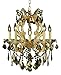 Elegant Lighting Theresa Collection 6-Light Hanging Fixture Royal Cut Golden Teak with Gold Finish