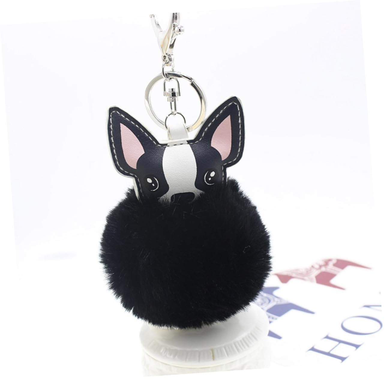 VALICLUD 6piezas Colgantes De Pelo Pom Pom Para Llaveros Decoración De Mochilas y Bolsos Perro y Unicornio