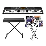 Yamaha PSREW300 76-key Portable Keyboard With Knox Adjustable Stand, Bench & Power Adapter